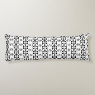 Coussins Longs Oreiller géométrique tribal noir et blanc