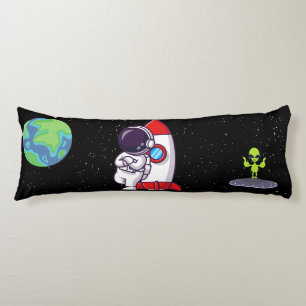 Coussins Longs Oreiller jetable Cute Astronaut & Alien Space