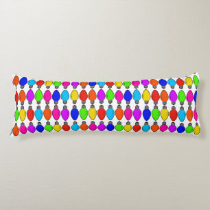 Coussins Longs Oreiller jeté corps motif ampoules de Noël