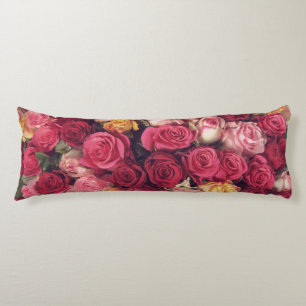 Coussins Longs Oreiller pour corps d'impression Rose multicolore