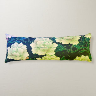Coussins Longs Oreiller pour corps d'impression vert et bleu chin
