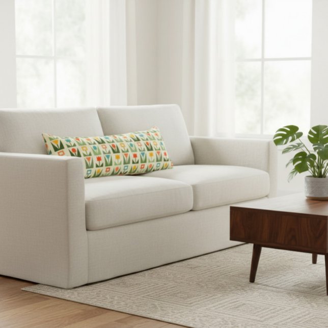 Coussins Longs Oreillers à lancer géométrique rétro (Créateur téléchargé)