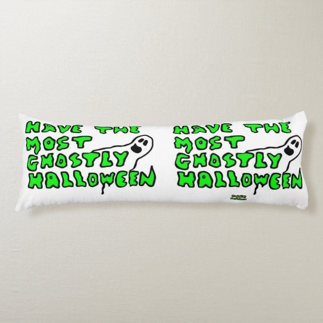 Coussins Longs Oreillers de corps d'Halloween grisâtre (Devant)