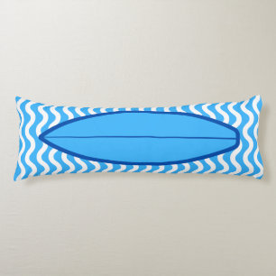 Coussins Longs Oreillers de surf des vagues bleues relaxant