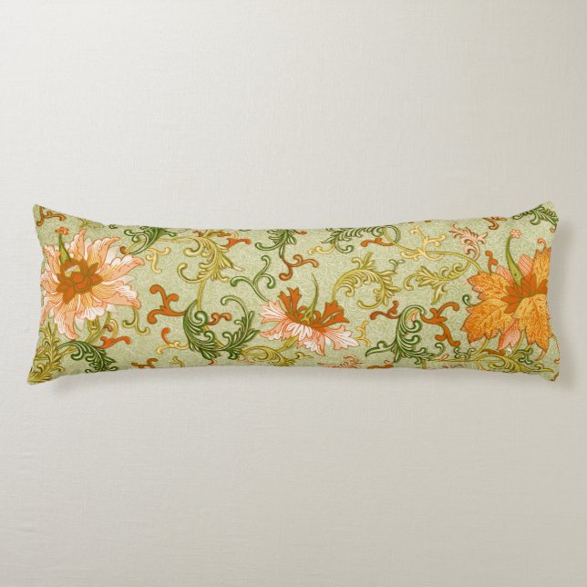 Coussins Longs Ornement Chinois Vintage Fleurs Jones (Devant)