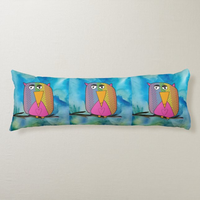 Coussins Longs Owl "Art by Kids" (Devant)