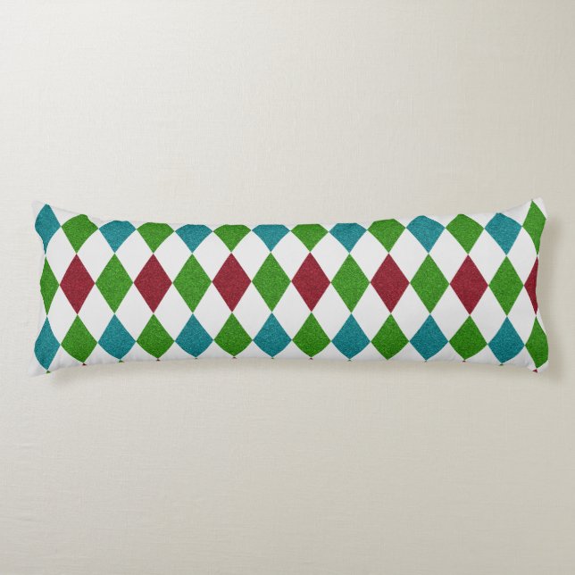 Coussins Longs Paillettes de diamant multicolores (Devant)