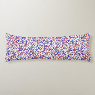 Coussins Longs Paillettes Rouge Blanc Bleu Patriotiques