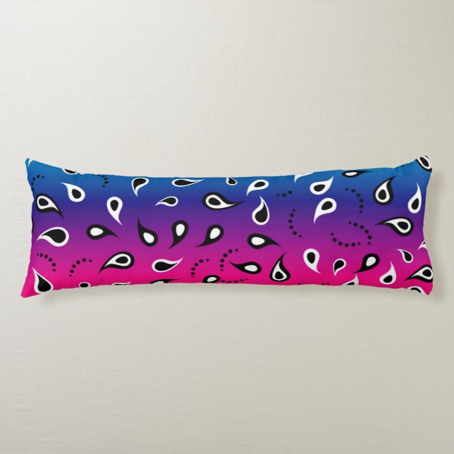 Coussins Longs Paisley Rainbow (Devant)