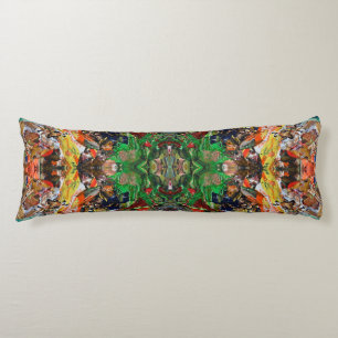 Coussins Longs Palette d'artiste : motif de coup de pinceau expre