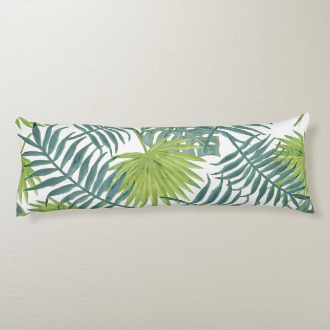 Coussins Longs Palm Tree Fronds Peinture hawaïenne (Dos)