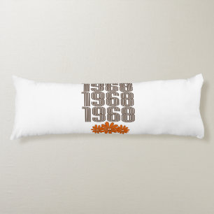 Coussins Longs Panneau de Paix 1968 Orange Hippy Flower Power