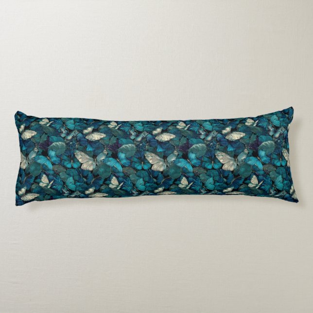 Coussins Longs Papier Peint Camouflage Papillon Salon Tropical Ca (Dos)