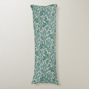 Coussins Longs Papier peint vintage Thistle bleu sarcelle de Will