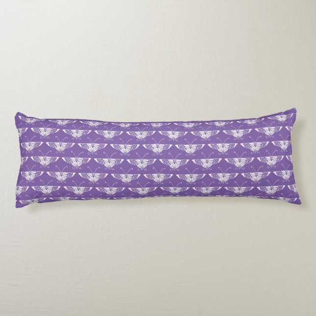 Coussins Longs Papillon déco stylisé - lilas poussiéreux (Dos)