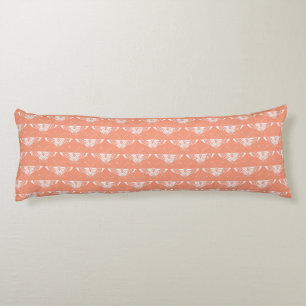 Coussins Longs Papillon Deco stylisé - orange corail