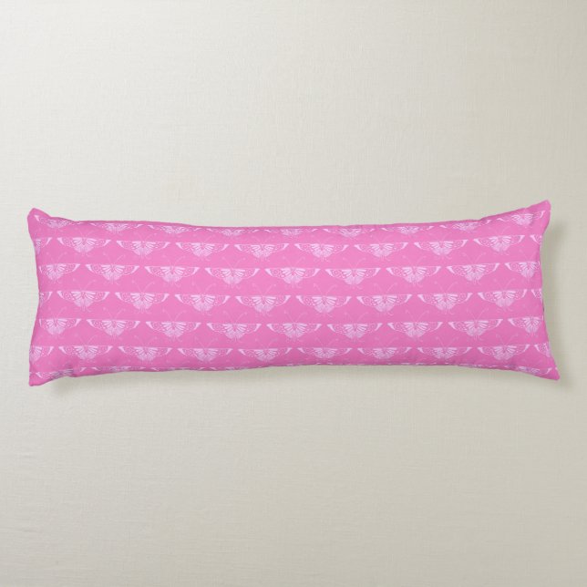 Coussins Longs Papillon Deco stylisé - rose orchidée (Dos)