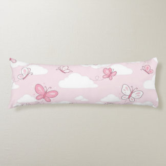Coussins Longs Papillon Rose Pâle Douce Nursery
