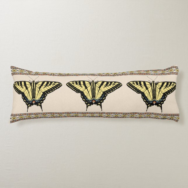 Coussins Longs Papillon Swallowtail Jaune du Sud-Ouest (Devant)