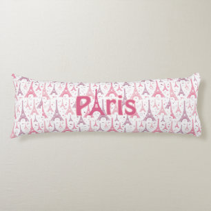 Coussins Longs Paris France Tour Eiffel Rose violet Europe