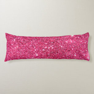 Coussins Longs Parties scintillant rose-chaud