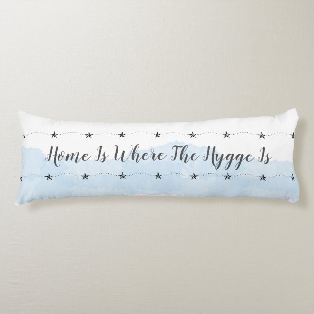 Coussins Longs Pastel Blue Hygge citation Cosy Home (Devant)