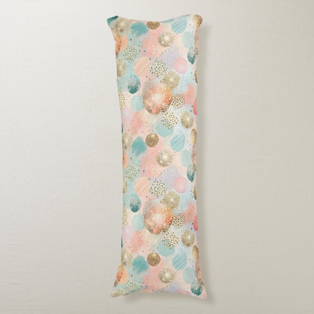 Coussins Longs Pastel Confetti Parties scintillant Motif Abstrait (Devant (Vertical))