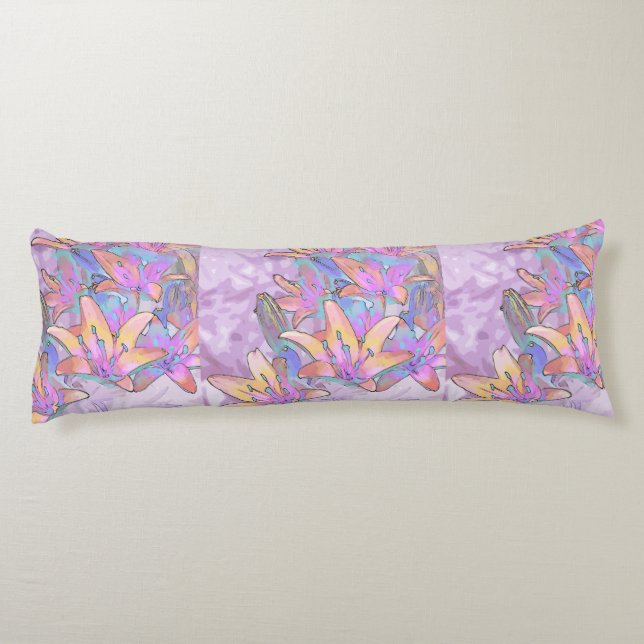 Coussins Longs Pastel Lily Love (Dos)