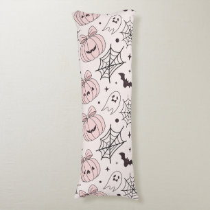 Coussins Longs Pastel Pink Halloween Motif sans couture (5)