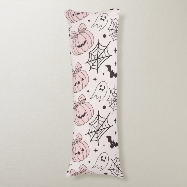 Coussins Longs Pastel Pink Halloween Motif sans couture (5) (Devant (Vertical))