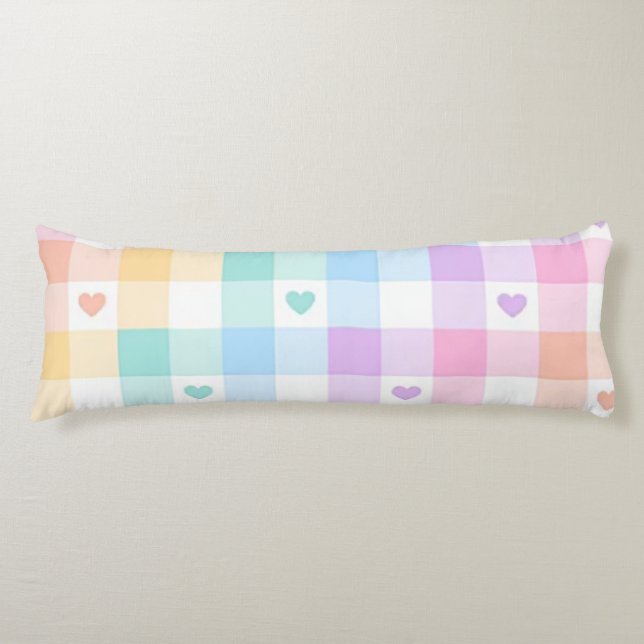 Coussins Longs Pastel Plaid (Devant)