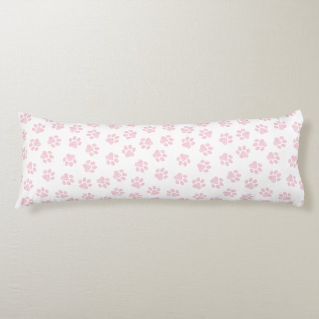 Coussins Longs Pâtes de chien, Pâtes de chien, Bébé Pâtes roses (Devant)