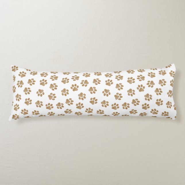 Coussins Longs Pâtes de chien, Pâtes de chien, Pâtes d'or orange (Devant)