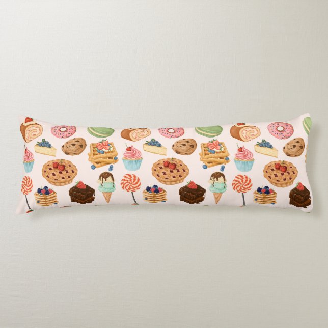 Coussins Longs Pâtisserie Motif Oreiller (Devant)