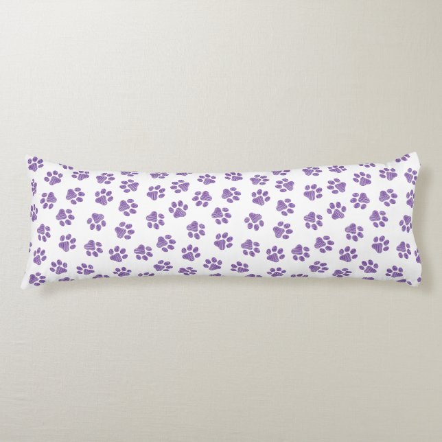 Coussins Longs Patrouilles de Doodle, Paws de Chien, Paws De Purp (Devant)