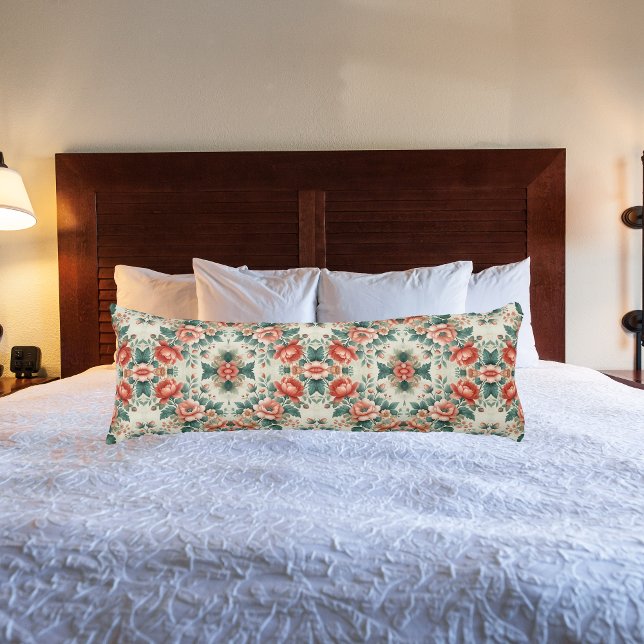 Coussins Longs Pays Cottage motif floral (Créateur téléchargé)
