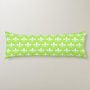 Coussins Longs Pear Green Fleur de Lys
