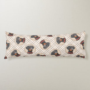 Coussins Longs Peinture Allemande Peinture Noir Original Chien Ar