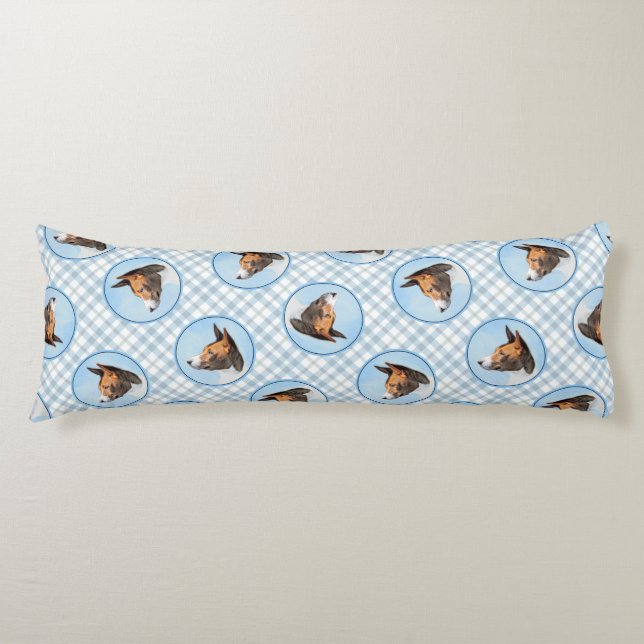 Coussins Longs Peinture Basenji Châtaignier Rouge Brindle mignon  (Devant)