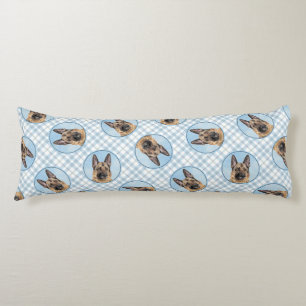 Coussins Longs Peinture berger allemande Tan mignonne Art chien o