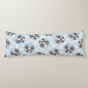Coussins Longs Peinture Berger Américain Miniature Chien MAS Art