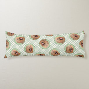 Coussins Longs Peinture Briard Tawny Black Overlay Cute Dog Art