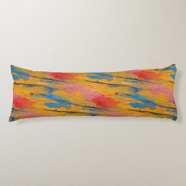 Coussins Longs Peinture colorée (Devant)