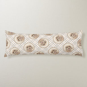 Coussins Longs Peinture de caniche Jouet Apricot Crème originale