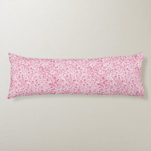Coussins Longs Peinture de coeur rose chaud, éclaboussée