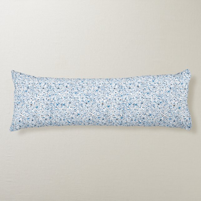 Coussins Longs Peinture de fond de coeur bleu, éclaboussée (Devant)