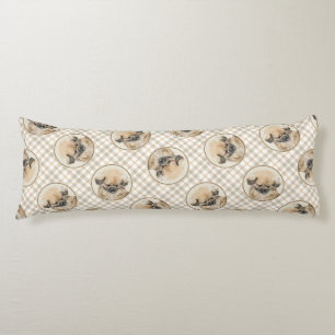 Coussins Longs Peinture de Pékinois Faon Mignon Chien de Compagni