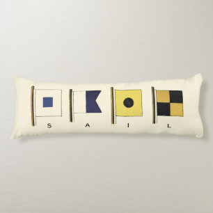 Coussins Longs Peinture de quatre drapeaux avec voile écrite sous