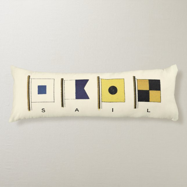 Coussins Longs Peinture de quatre drapeaux avec voile écrite sous (Devant)