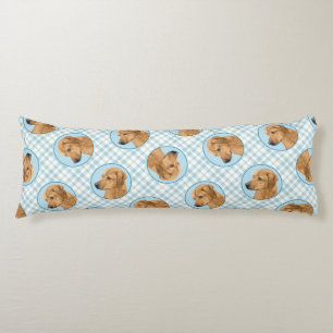 Coussins Longs Peinture de Rhodesian Ridgeback Rouge Blé Chien Ar